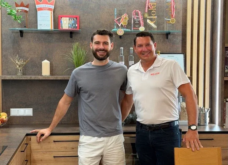 Matthias with a client
